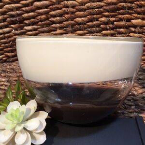 Hand blown glass bowl
